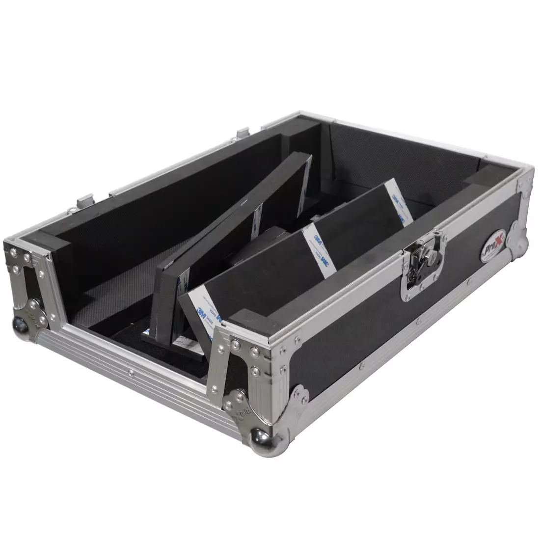 Flight Style Universal Road Case for Pioneer DJM S11 RANE SEVENTY 70 SEVENTY 72 MK2 - Silver on Black