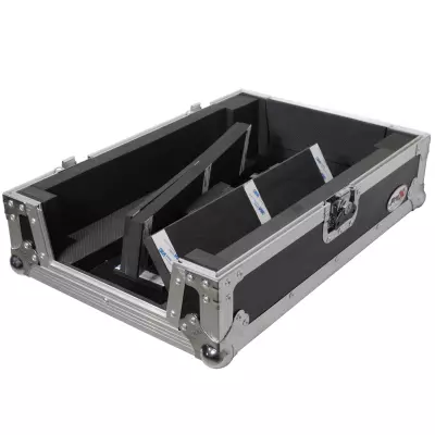 ProX - Flight Style Universal Road Case for Pioneer DJM S11 RANE SEVENTY 70 SEVENTY 72 MK2 - Silver on Black