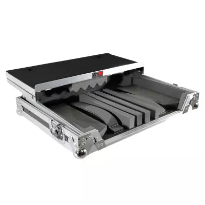 Flight Style Road Case For Medium Sized DJ Controllers with Sliding Laptop Shelf