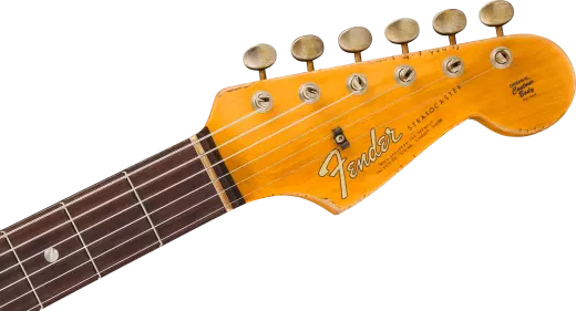 1965 Stratocaster Super Heavy Relic, Rosewood Fingerboard - Super Faded Aged Firemist Silver over 3-Colour Sunburst
