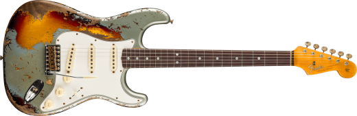 Fender Custom Shop - 1965 Stratocaster Super Heavy Relic, Rosewood Fingerboard - Super Faded Aged Firemist Silver over 3-Colour Sunburst
