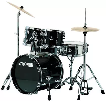 Force 507 Stage 1 5-Piece Drum Kit with Hardware - Black