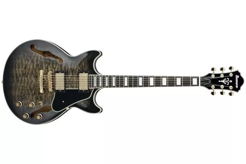 Artcore Hollow Body Electric Guitar - Trans Black Sunburst