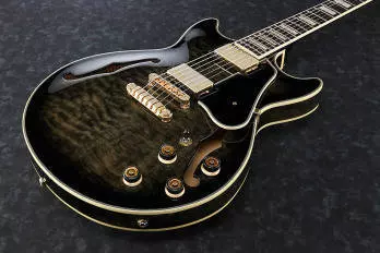 Artcore Hollow Body Electric Guitar - Trans Black Sunburst
