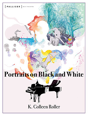 Palliser Music Publishing - Portraits on Black and White - Roller - Piano - Book