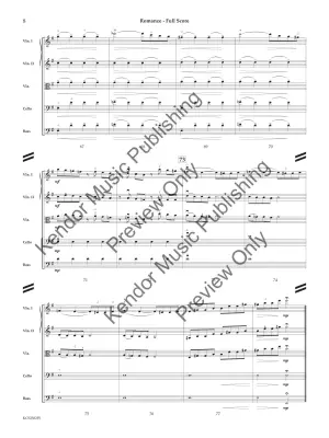 Romanze (From the String Quartet in E-flat Major) - Mendelssohn/Neidhold - String Orchestra - Gr. 3.5