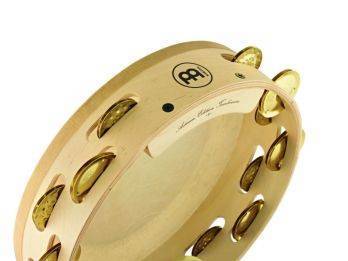 Headed Artisan Edition Tambourine, 2 Row Hammered/Solid Brass