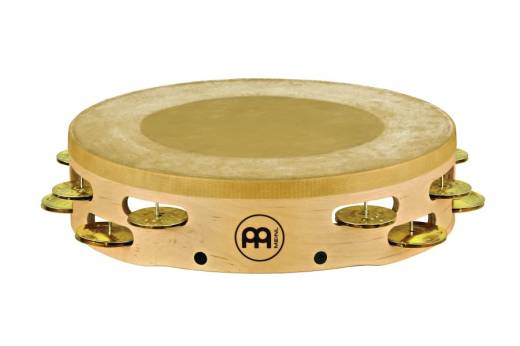 Meinl - Headed Artisan Edition Tambourine, 2 Row Hammered/Solid Brass