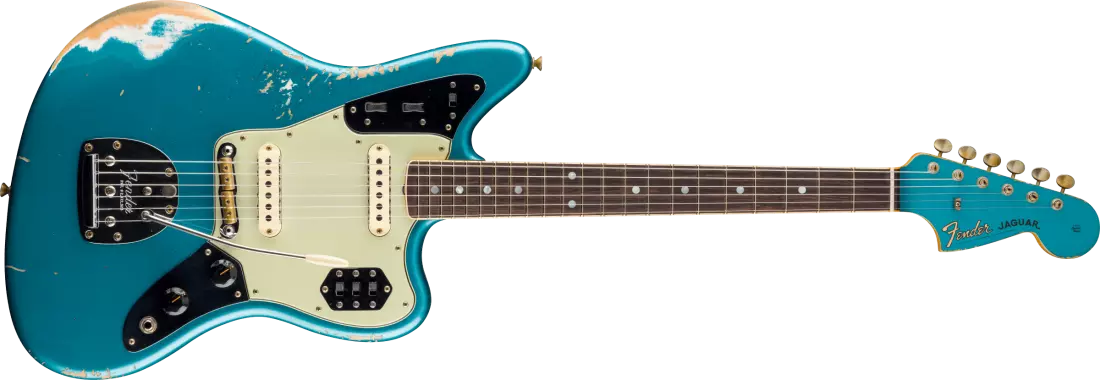 1965 Jaguar Heavy Relic, Rosewood Fingerboard - Faded Ocean Turquoise