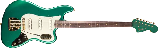 Fender Custom Shop - 1966 Bass VI Journeyman Relic with Gold Closet Classic Hardware, Rosewood Fingerboard - Aged British Racing Green