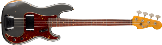 Fender Custom Shop - 1960 Precision Bass Relic, Rosewood Fingerboard - Super Faded Aged Charcoal Frost Metallic