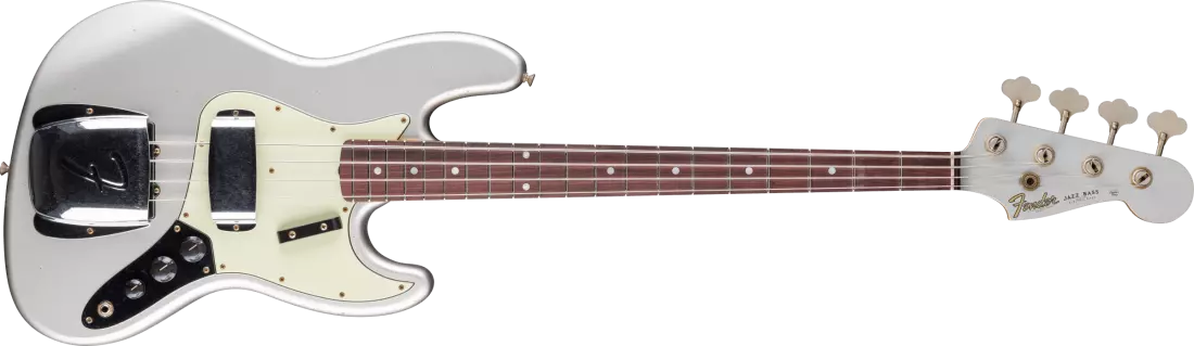 1965 Jazz Bass Journeyman Relic, Rosewood Fingerboard - Faded Inca Silver