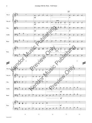 Grumpy Old St. Nick (Jolly Old St. Nicholas, Deck the Halls) - Murray/Traditional/Pasternak - String Orchestra - Gr. 0.5