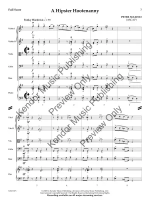 A Hipster Hootenanny - Sciaino - String Orchestra - Gr. 5