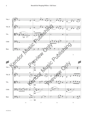 Beneath the Weeping Willow - Traditional/Fryklund - String Orchestra - Gr. 2.5