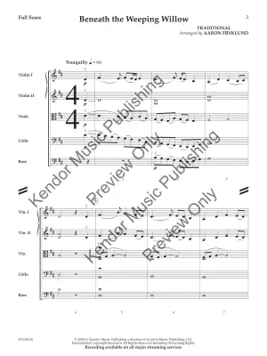 Beneath the Weeping Willow - Traditional/Fryklund - String Orchestra - Gr. 2.5