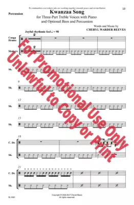 Kwanzaa Song - Reeves - 3pt Treble