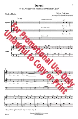 Dormi - Chilean Folk Song/Winebrenner - SA