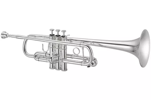 XO Professional Brass - 1624 C Trumpet with Yellow Brass Bell and Reverse Leadpipe - Silver-Plated
