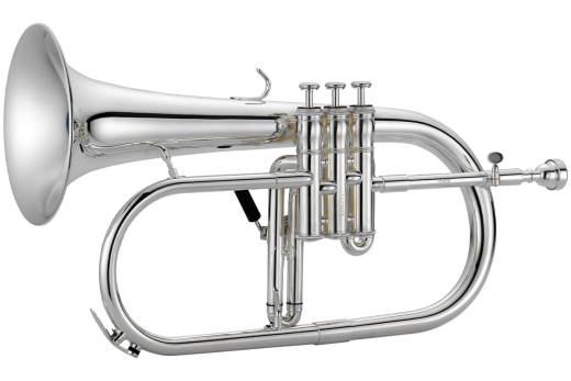 XO Professional Brass - 1646 Bb Flugelhorn with Rose Brass Bell - Silver-Plated