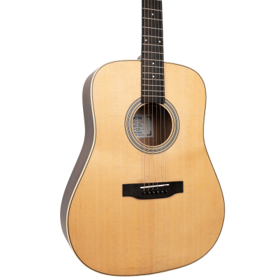 The Dread All Solid Wood Acoustic/Electric Guitar with Gigbag - Satin Natural