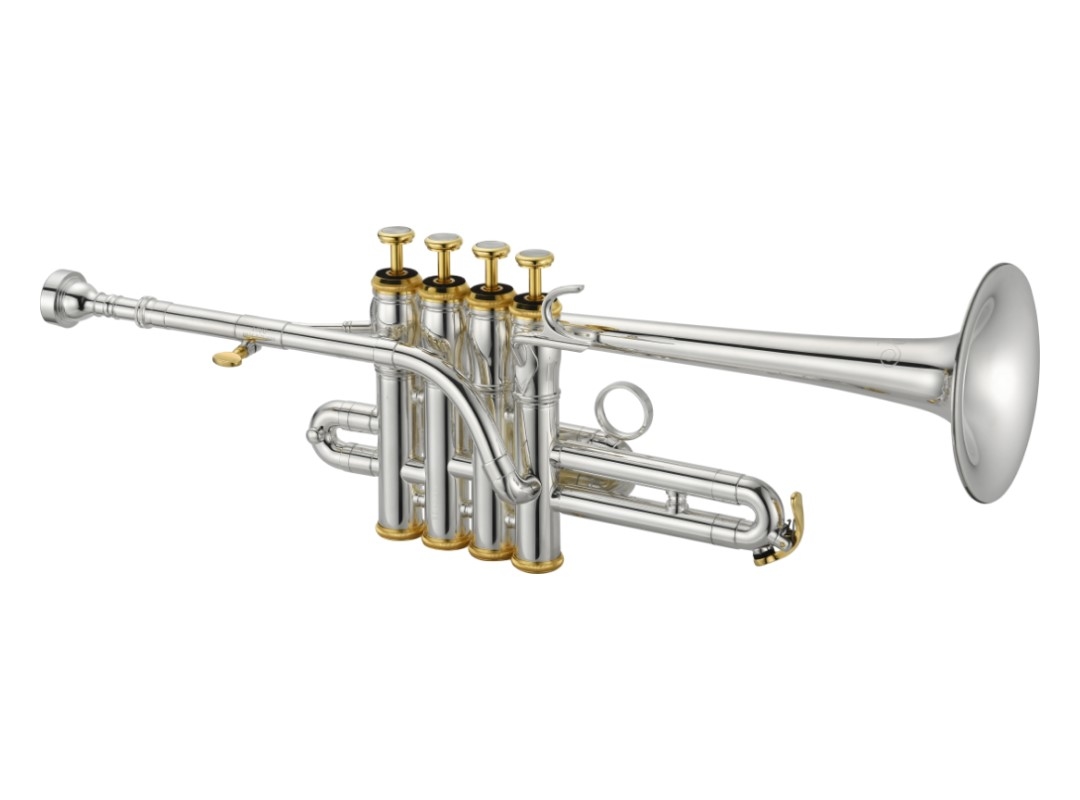 1700 Professional Bb/A Piccolo Trumpet - Silver Plated with Gold Trim