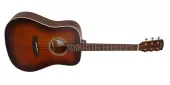 Gold Tone - The Dread All Solid Wood Acoustic\/Electric Guitar with Gigbag - Satin Burst