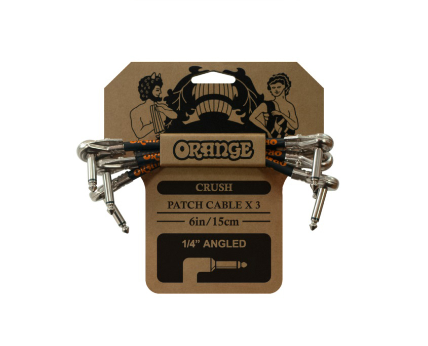 Crush Series 6\'\' Angle/Angle Patch Cable 3-Pack - Orange