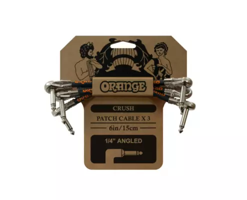 Orange Amplifiers - Crush Series 6 Angle/Angle Patch Cable 3-Pack - Orange