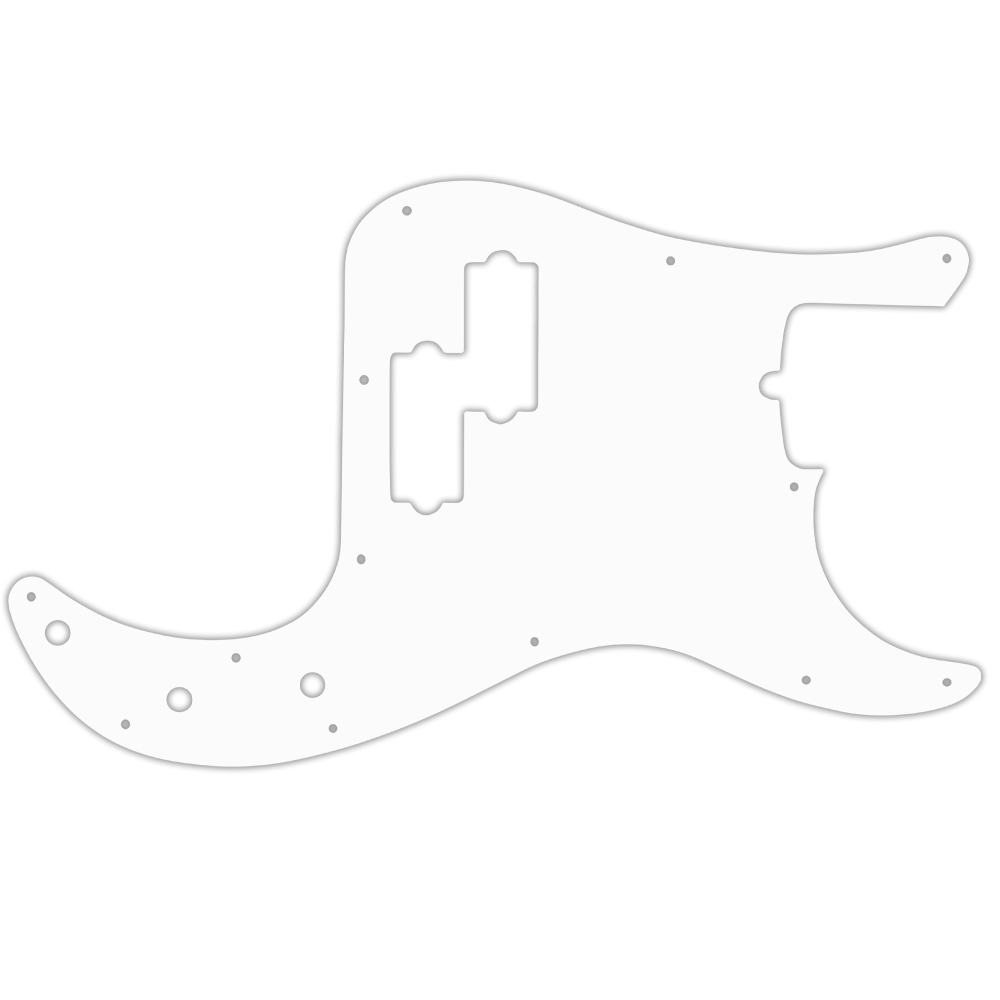 Custom Pickguard for Fender 4 String American Professional Precision Bass - White