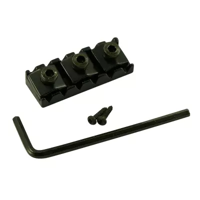 WD Music - Replacement Locking Nut for Guitars with Floyd Rose Style Tremolo Systems, 1 5/8 - Black