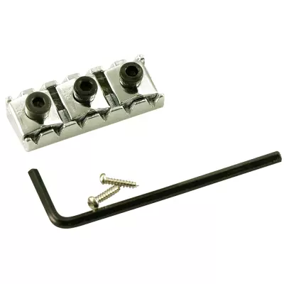 WD Music - Replacement Locking Nut for Guitars with Floyd Rose Style Tremolo Systems, 1 5/8 - Chrome