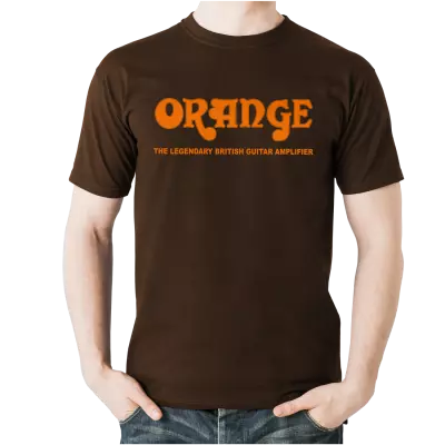 Classic Orange Logo T-shirt Brown - Large