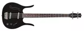 Danelectro - 58 Longhorn Electric Bass Guitar - Black with Red Binding