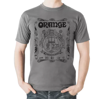 Orange Amplifiers - Crest T-Shirt Grey - Large