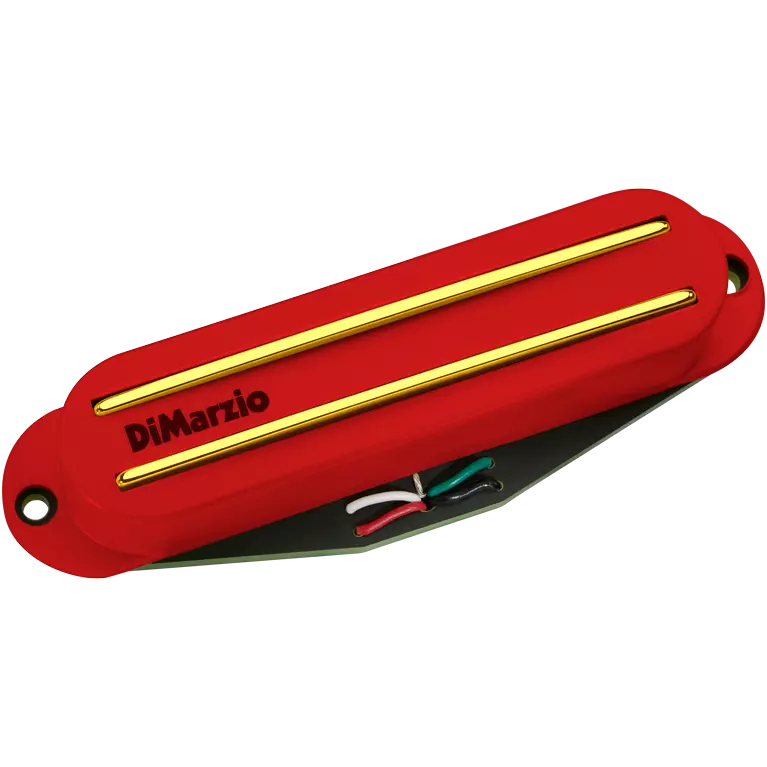 The Cruiser Neck Pickup - Red with Gold Poles