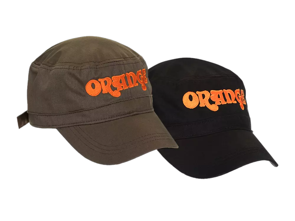 Cadet Hat with Orange Logo - Black