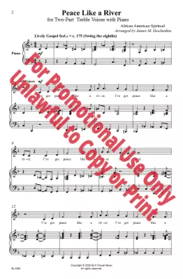 Peace Like a River - African American Spiritual/DesJardins - 2pt
