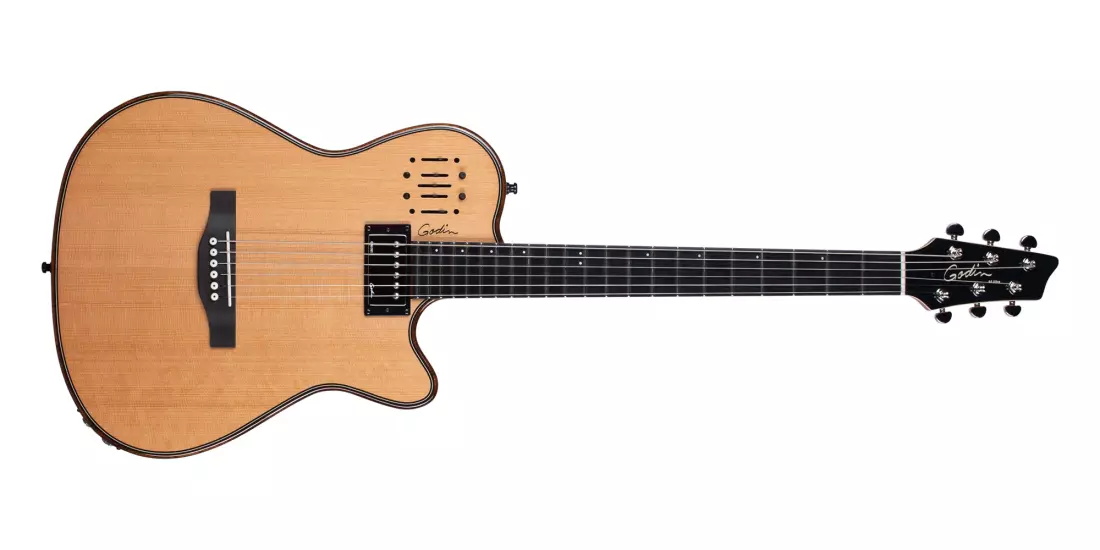 A6 Ultra Dlx Acoustic/Electric Guitar with Gigbag - Natural