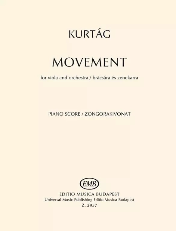 Movement - Kurtag - Viola/Piano - Sheet Music