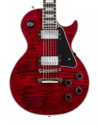 Les Paul Custom with Figured Top Electric Guitar - Red Tiger