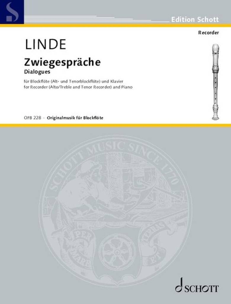 Dialogues - Linde - Alto Recorder/Tenor Recorder/Cello - Book