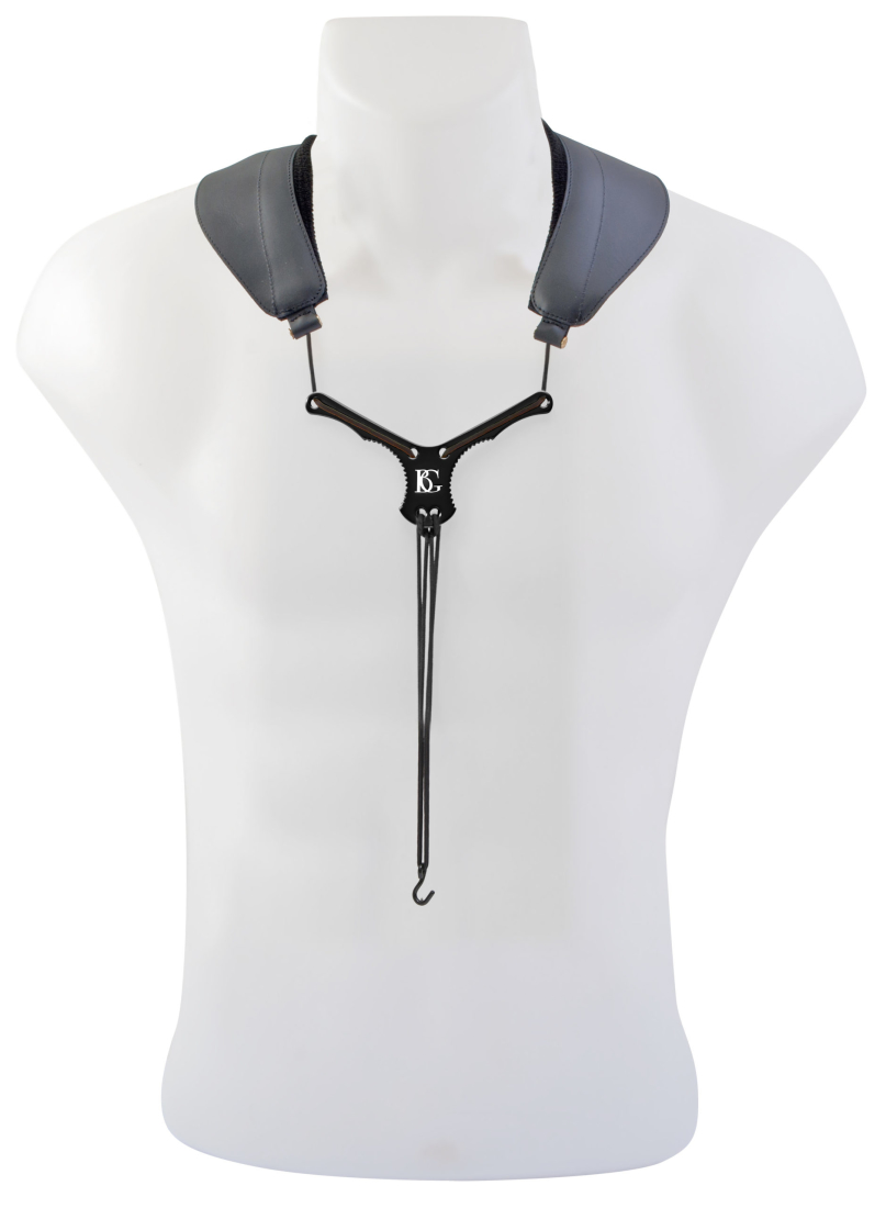 Zen Leather Bass Clarinet Strap with Metal Coated Snap Hook