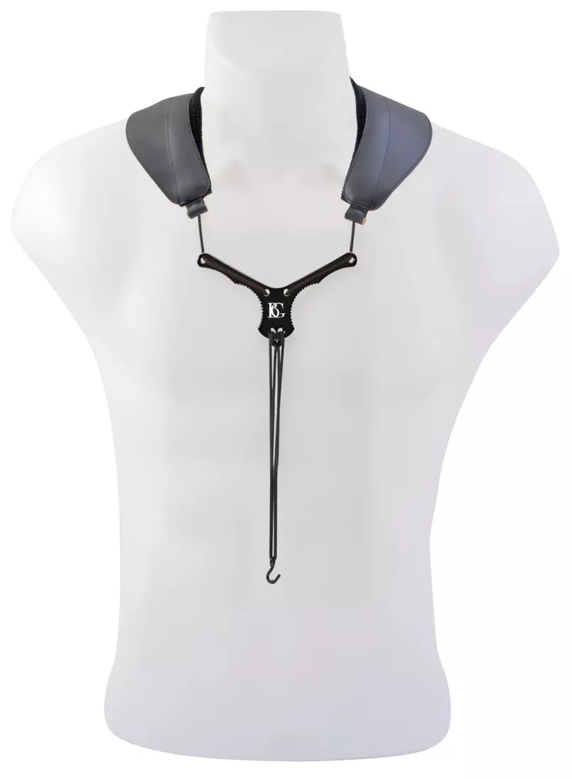 Zen Leather Bass Clarinet Strap with Metal Coated Snap Hook