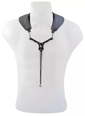 BG France - Zen Leather Bass Clarinet Strap with Metal Coated Snap Hook