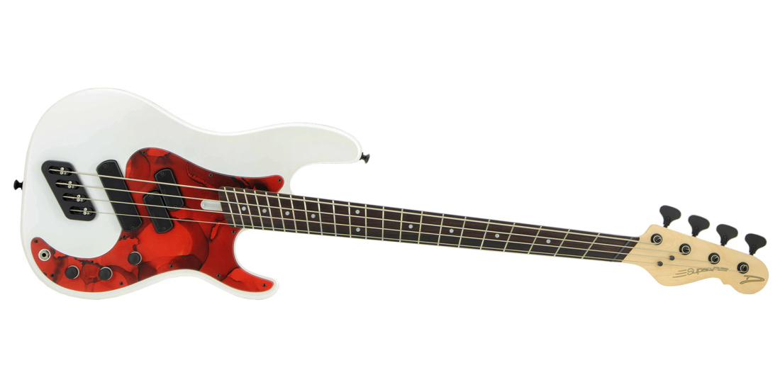 SP1 Multi-Scale Bass Guitar - Matte Ducati Pearl White