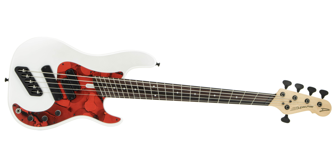SP1 5-String Multi-Scale Bass Guitar - Matte Ducati Pearl White