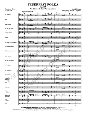 Feuerfest Polka, Op. 269 - Strauss/Longfield - Anvil Solo/Concert Band - Gr. 3
