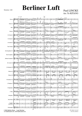 Berliner Luft - Lincke/Kitano - Concert Band - Gr. 3