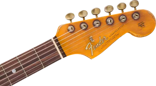 1965 Stratocaster Super Heavy Relic Electric Guitar - Super Faded Aged Sherwood Green Metallic over 3-Color Sunburst
